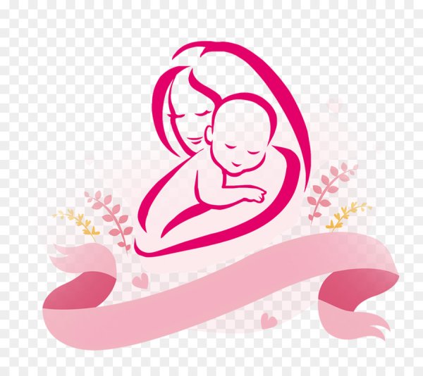 Мама с младенцем вектор