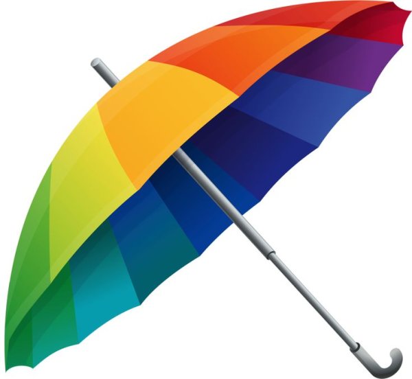 Зонтик на белом фоне