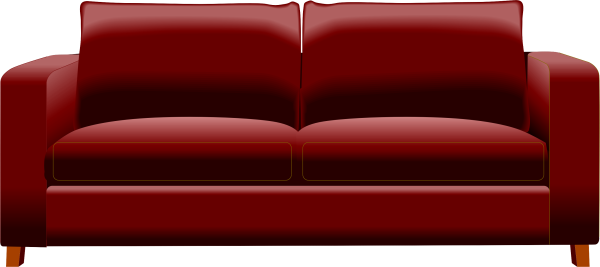 Красный диван вектор