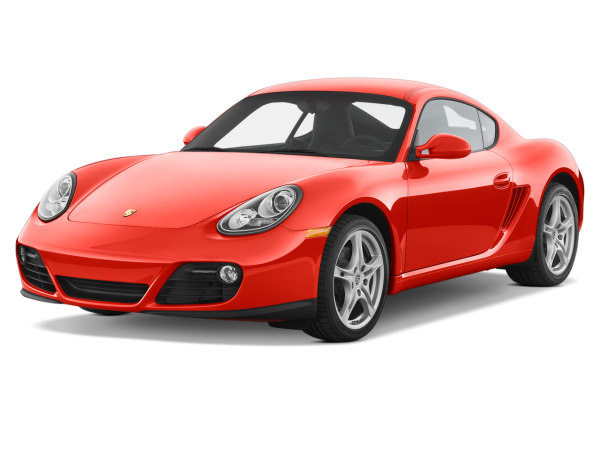 Porsche-Cayman на белом фоне