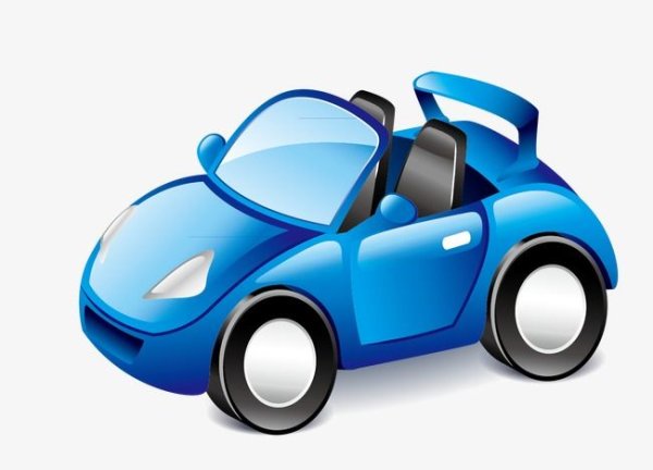 Легковая машинка мультяшная