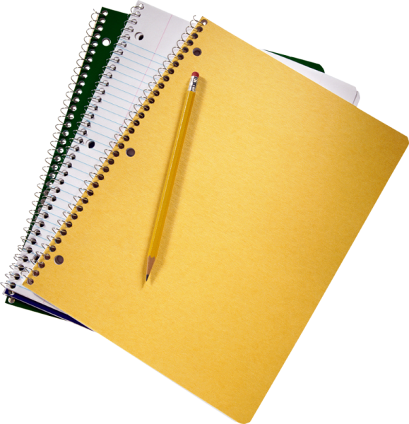 Тетрадь на прозрачном фоне