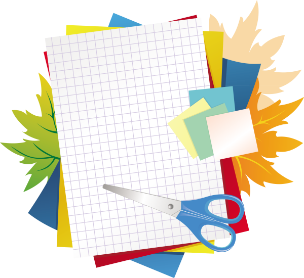 Тетрадный лист на прозрачном фоне