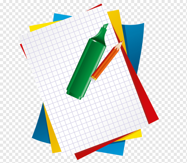 Тетрадка на прозрачном фоне