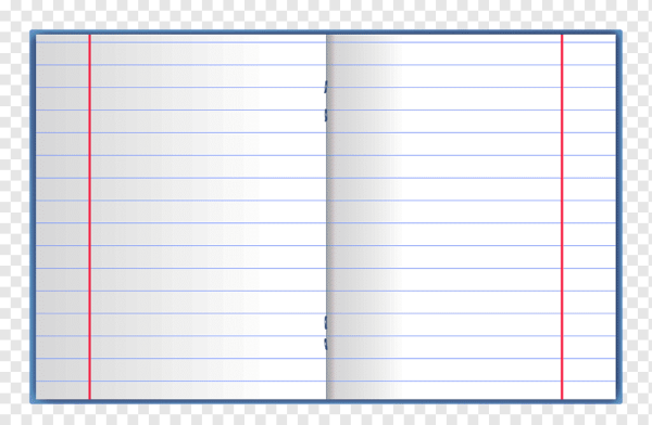 Раскрытая тетрадь в линейку