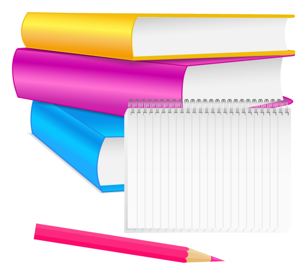 Школьная тетрадь на прозрачном фоне