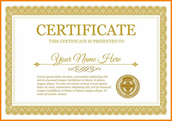 Сертификат макет вектор