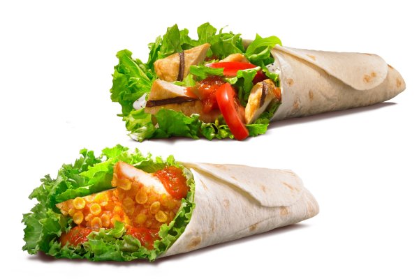 Шаверма и ролл Цезарь