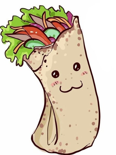 Шаурма нарисованная