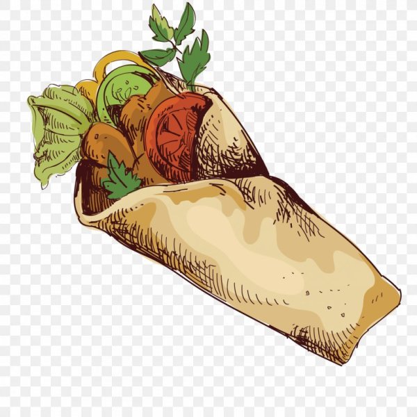 Шаверма нарисованная