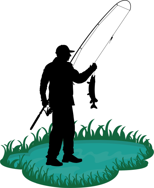 Рыбак с удочкой