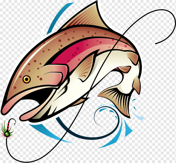 Рыбалка на прозрачном фоне