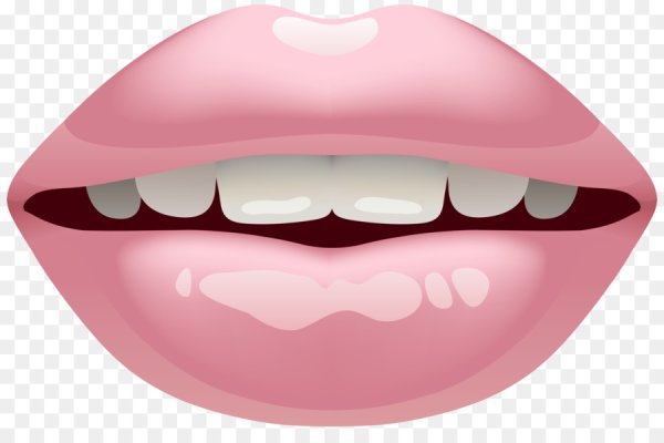 Губы улыбка на прозрачном фоне