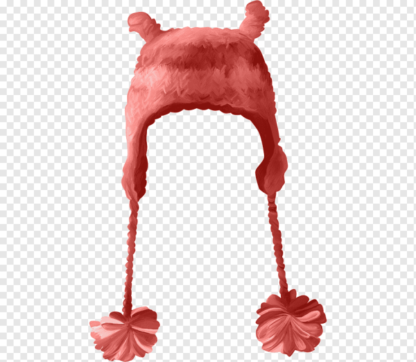 Голубая шапка с помпоном