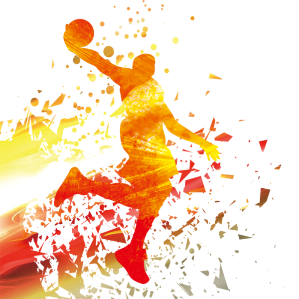 Цветные силуэты спортсменов