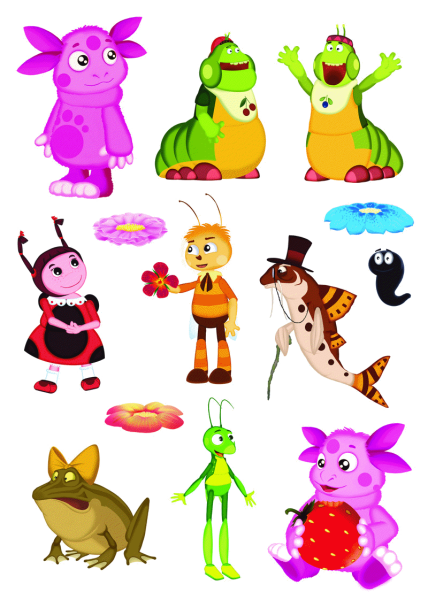 Персонажи мультфильма Лунтик