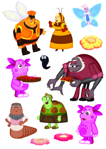 Персонажи мультика Лунтик