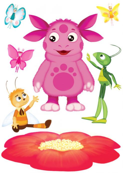 Герои мультика Лунтик Пчеленок