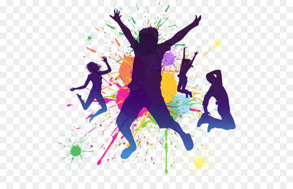 Цветные силуэты людей