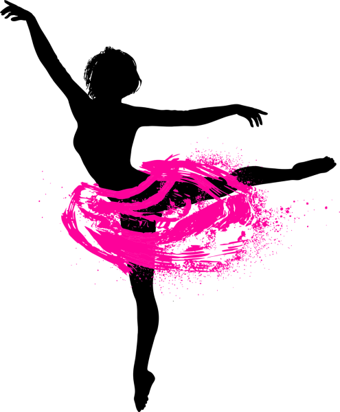 Цветные силуэты танцоров