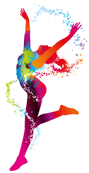 Цветные силуэты спортсменов