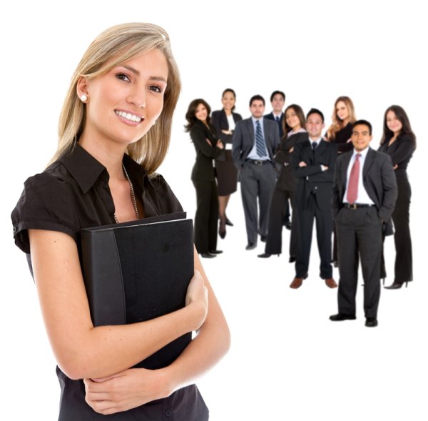 Руководитель женщина и команда