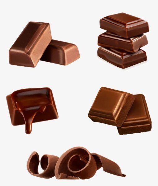 Какао Бобы на белом фоне