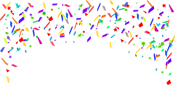 Конфетти на белом фоне