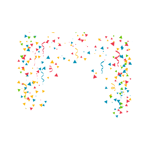 Конфетти на белом фоне