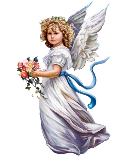 Ангелочек на белом фоне