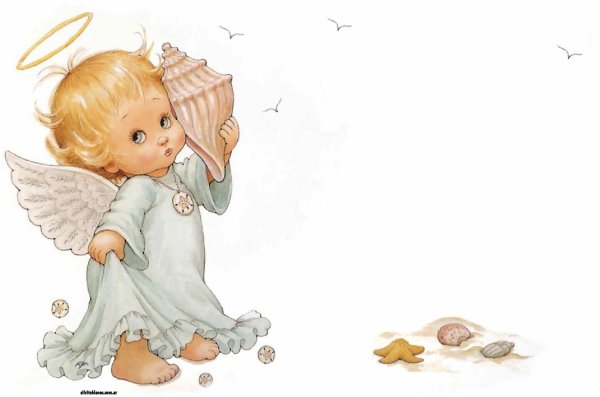 Ангелочек с ракушкой