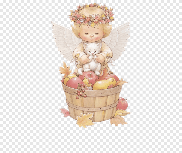 Ангелочек малыш на белом фоне