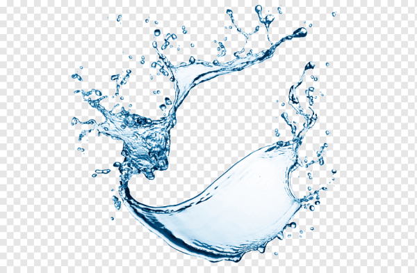 Вода на белом фоне