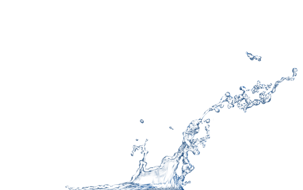 Брызги от воды на прозрачном фоне