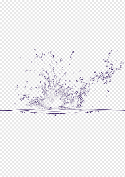 Вода на прозрачном фоне