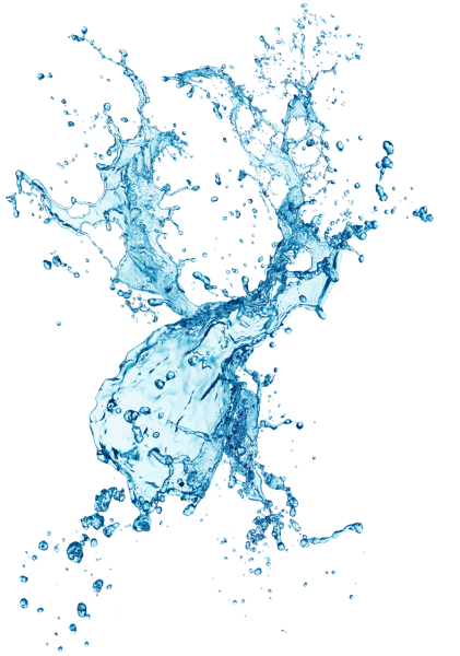 Брызги воды без фона