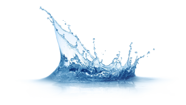 Всплеск воды на прозрачном фоне