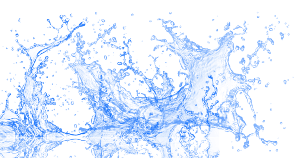 Брызги воды на белом фоне