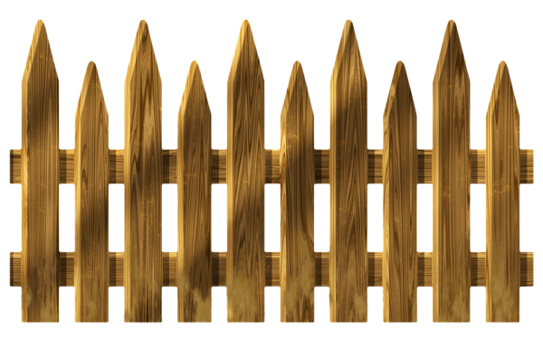 Деревянный забор на белом фоне