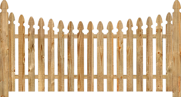 Деревянный забор на белом фоне