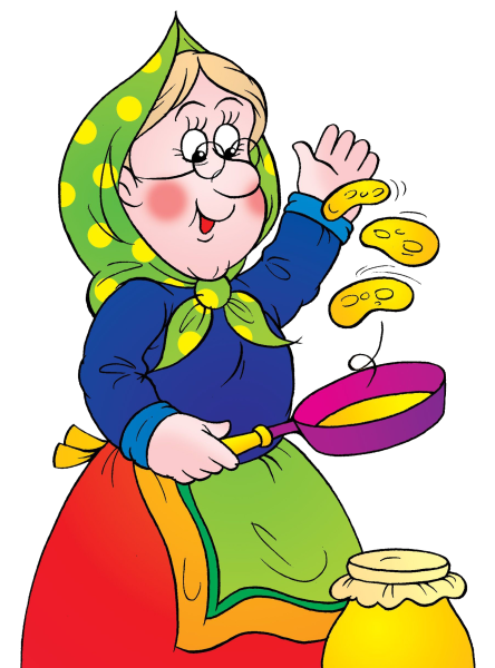 Бабушка с оладушками