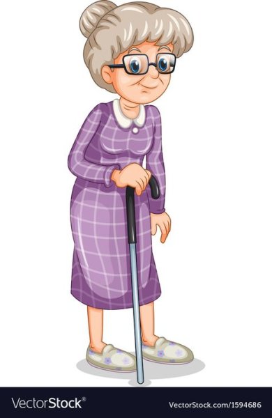 Старушка мультяшная