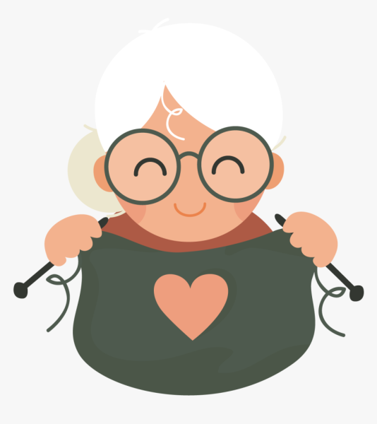 Бабушка векторное изображение