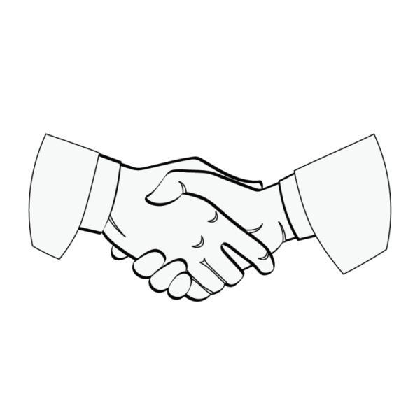 Рукопожатие на белом фоне