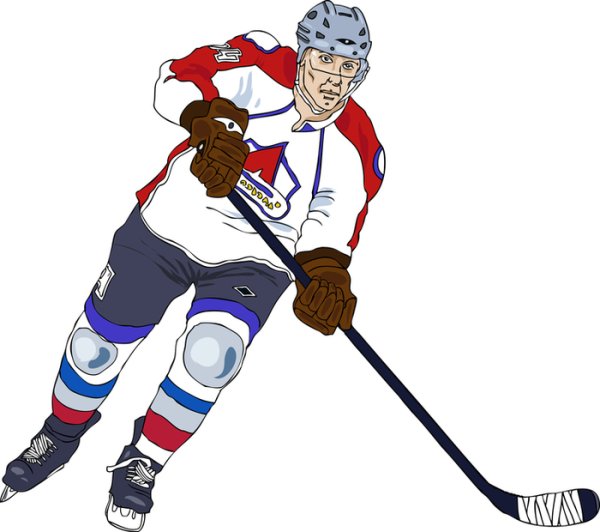 Хоккеист иллюстрация