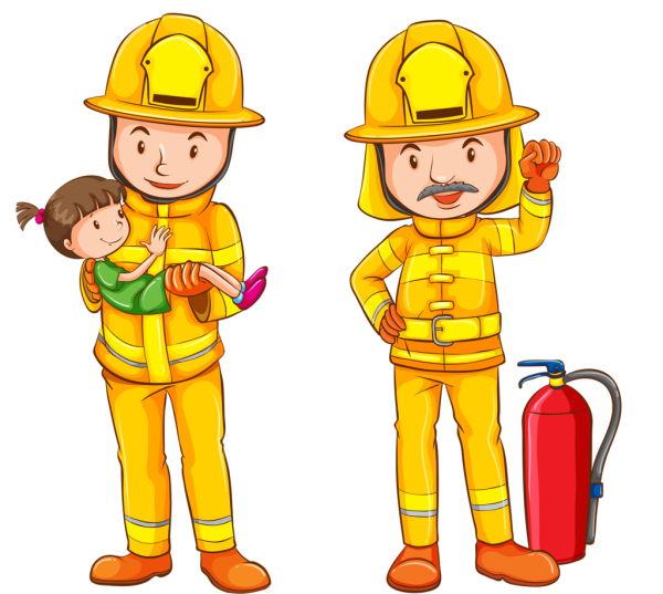 Пожарный мультяшный