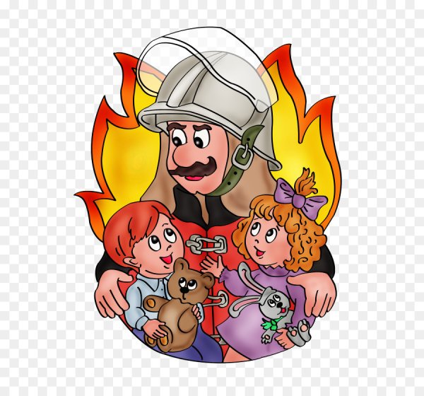 Пожарник мультяшный