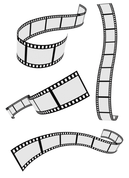 Кинолента на прозрачном фоне