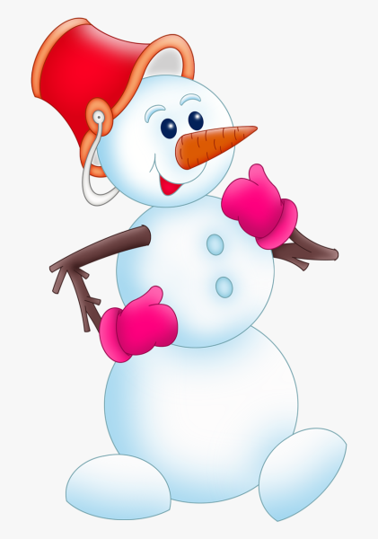 Снеговик на белом фоне