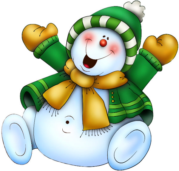 Снеговик на белом фоне